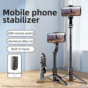 Kišeninis Gimbal Bluetooth Stabilizatorius su Trikoju selfie Stick Lankstymo Gimbal už Išmanųjį telefoną 