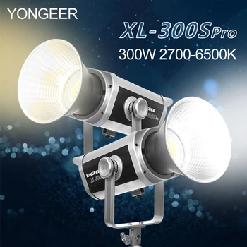 YONGEER XL-300S Pro 300W LED Filmavimo Šviesa 2700-6500K Fotografijos Šviesos Bowens Mount Studija Nuotrauka Lempa, LED Ekranas, Kameros apšvietimas
