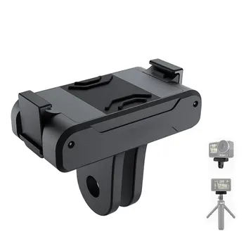 Magnetinio Adapteris tvirtinimo 180 Laipsnių Laisvai Sukasi Selfie Stick Bazės Kovos su Būrys Veiksmų Kameros Adapteris DJI Veiksmų 3