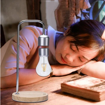 Magnetic Levitation LED Lemputės Belaidžio Įkrovimo Naktį LED Lemputės Kūrybiškumą Stalo Lempa Namų Apdailos, Aukštos Kokybės