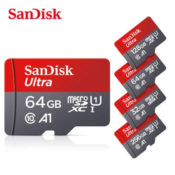 Aukščiausios Kokybės SanDisk Micro SD 32GB Kortelė, SDHC Atminties Kortelė 64 GB 128 GB 256 GB SDXC Micro TF Kortelę tarjeta de memoria Mini Atminties, 128 GB