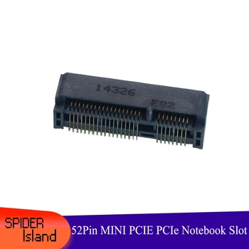 52Pin MINI PCIE Nešiojamas Tinklo lizdas Mini PCI-e PCIe Lizdas Tinklo plokštė NIC lizdą, 52P Jungtis 0,4 mm, Aukštis PCIE Jungtis