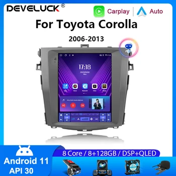 Develuck Android 11 Automobilių Radijo Toyota Corolla E140 E150 2006-2013 M. Multimedia Player Stereo 2 Din Carplay Auto už Tesla Stilius