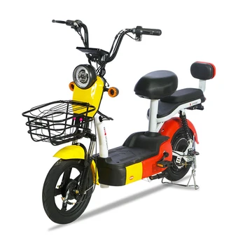 350w Elektrinis Motociklas 48v12ah Electromobile 14 Colių Galinės Sėdynės Su Ličio Baterija, Ilgalaikio Patvarumo, Emule