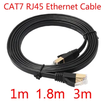 1M 1,8 M 3M 10Gbps CAT7 RJ45 Ethernet Tinklo LAN Kabelį Pleistras Vesti Laidą, Maršrutizatorių, Kompiuterių Laidai Extender Nešiojamas Adapteris