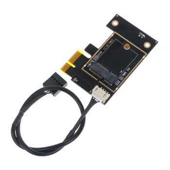 dėl M. 2 Wifi Card Adapter PCIE PCI-E 1X kad NGFF Belaidžio ryšio Kortelės W 