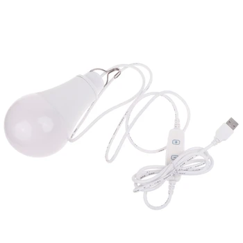 Nešiojamas USB LED Lempos, Lemputės, Mini Kempingas Žibintai Kabinti Palapinė Žvejybos Šviesos Knygų Skaitymo Powerbanks Stalo Lempa