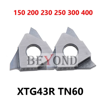 100% Originalus XTG43R150 XTG43R200 XTG43R230 XTG43R250 XTG43R300 XTG43R400 TN60 XTG43R 2mm 3mm, 4mm Griovelį Karbido Įdėklai CNC