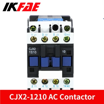 CJX2-1210 AC Kontaktoriaus 12A Įtampa 380V 110V, 220V, Visi Vario Ritės Naudoti Su Plūdinėmis Jungiklis Din Vadovas Geležinkelių Įrengimas