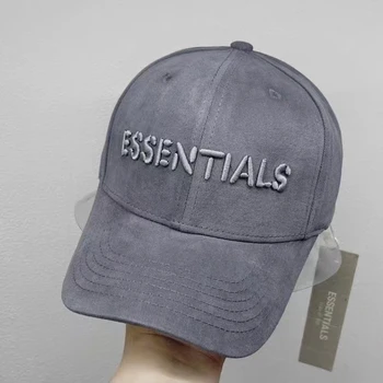 Essentials Kepurės Vientisos Spalvos Beisbolo Kepurę Laišką Siuvinėjimo Įrengtas Atsitiktinis Hip-Hop Tėtis Kepurės Vyrams, Moterims, Unisex Prabanga Kepurės Kanye
