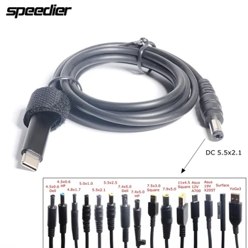 USB Tipo C PD Keitiklio jungtis Universalus Nešiojamas Įkrovimo Kabelis, usb Laidas c Dc Maitinimo Adapteris Įkroviklis Adapteris kabeliai
