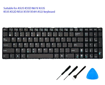 Tinka ASUS K55D N61V A53S K53S K52D N53J X55V X54H A52J klaviatūra