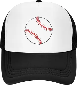 Beisbolo Kamuolys Sunkvežimio vairuotojas Hat Sporto Tinklelis Beisbolo kepuraitę Reguliuojamas Tėtis Kepurės Vyrams, Moterims, Vienas Dydis Snapback Keturis Sezonus Atsitiktinis