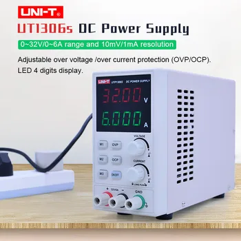 VIENETO UTP1306S DC reguliuojamas maitinimo šaltinis LED skaitmeninis vamzdžio 4 Skaitmenų ekranas 32V/6A AC 220V 50Hz Switch dc įtampos reguliatorius