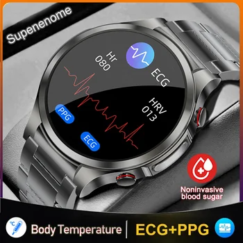 2023 Naujas Neinvazinis Kraujo Cukraus EKG+PPG Smart Watch Vyrų Širdies ritmas, Kraujo Deguonies Sveikatos Smartwatch Moterų Sporto laikrodis atsparus Vandeniui