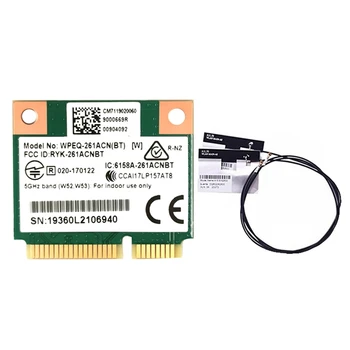 QCA6174 WPEQ-261ACN(BT) WIFI Kortelę+2Xantenna 802.11 AC 867M QCA6174 Bluetooth WIFI 4.2 5 Mini Pcie Card
