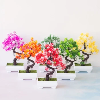 Imituojamas Augalai Imituojamas Vazoninių Mažas Bonsai Plastiko Darbalaukio Kambarį Modeliavimas Gėlių Dekoracijos Namų Reikmenys