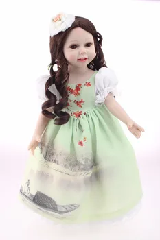 Naujas Pilnas Vinilo 18 cm Baby doll Princesė Suknelė Mergaitėms 