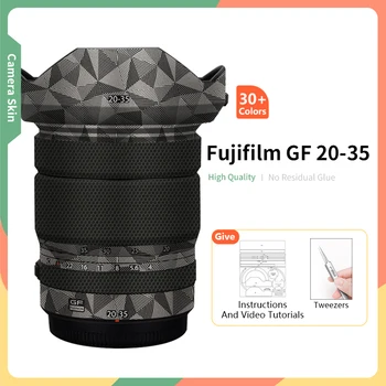 Už Fujifilm 20 35mm Odos GF 20-35 F4 Objektyvas Odos Anti-Scratch Apsaugos Lipdukas Wrap Odos Žalia Filmas Balta Spalva