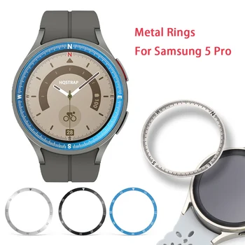 Nerūdijančio Plieno Bezel Samsung Galaxy Žiūrėti 5 pro Metalo Žiedai 